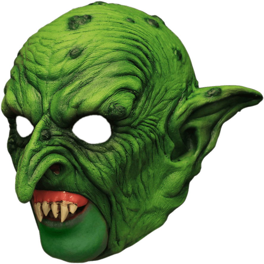 Download - Green Evil Goblin Chinless Head Mask With Chinstrap (889x1200), Png Download