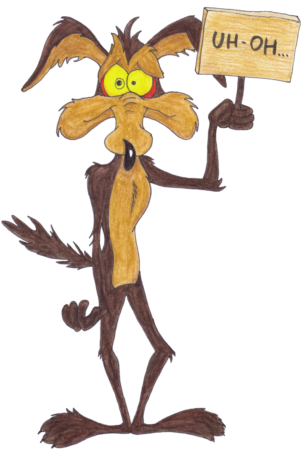 Fan Art - Wile E Coyote Png (1024x1505), Png Download