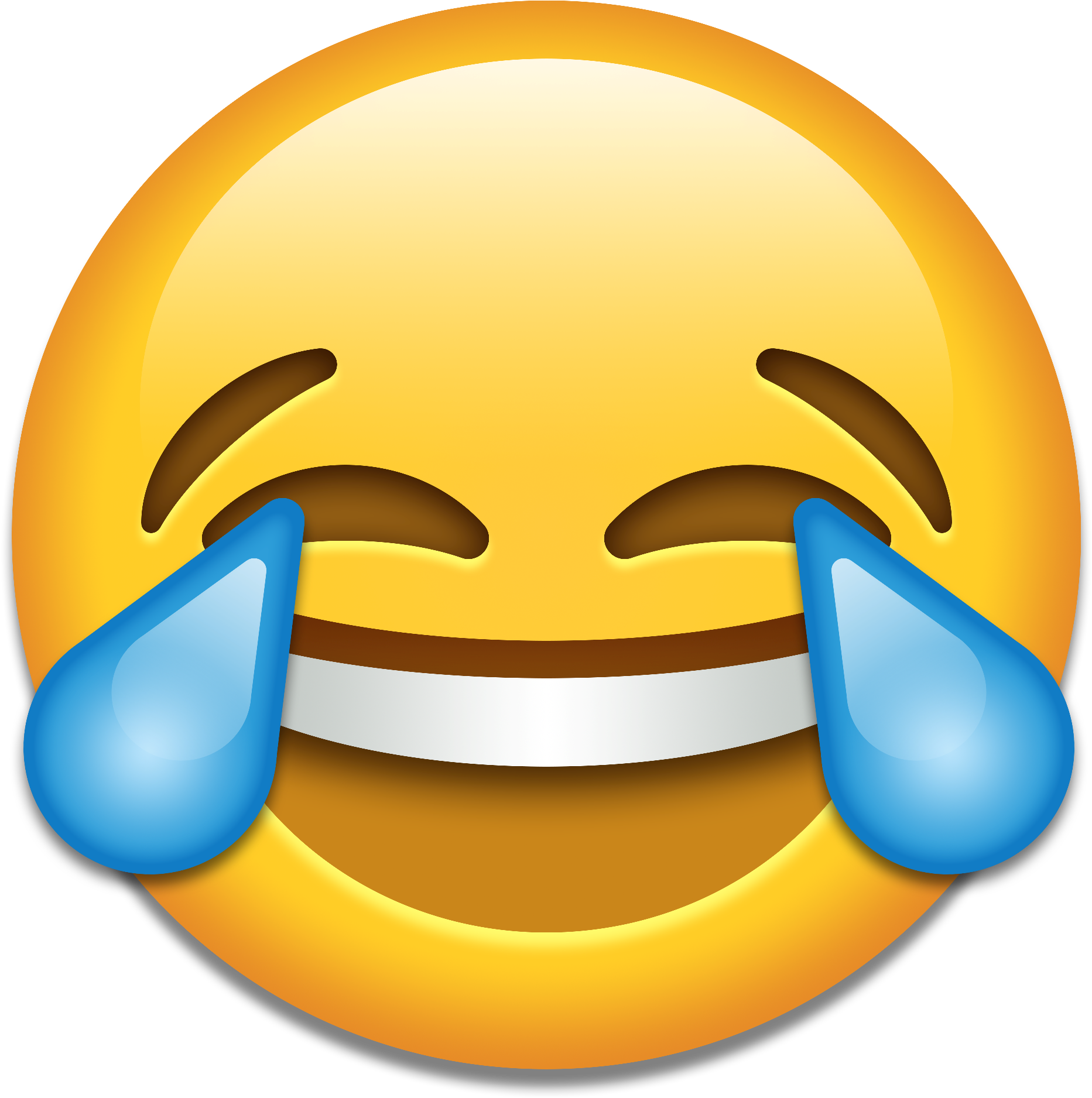 Face With Tears Of Joy1 - Happy Emoji (2000x2000), Png Download