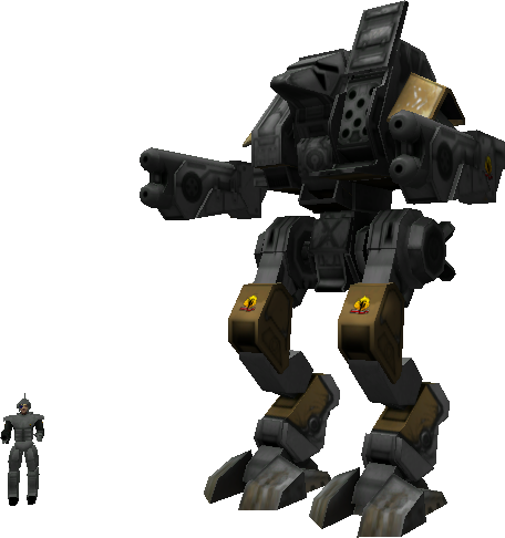 Rabid Coyote - Military Robot (456x486), Png Download