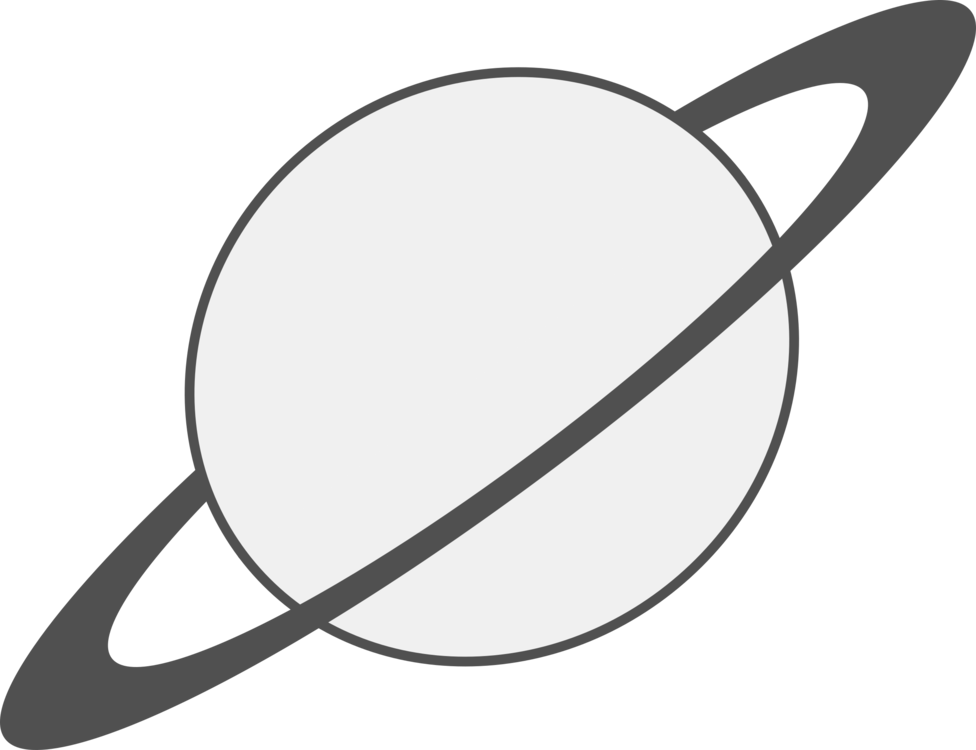 Earth Planet Ring System Saturn Black And White - Planet Clip Art Black And White (976x750), Png Download