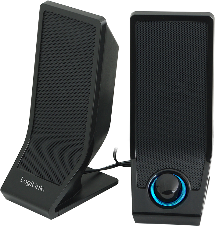 Product Image (png) - Logilink Usb 2.0 Active Speaker - Black (800x800), Png Download