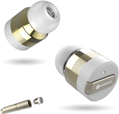 Rowkin Bit Stereo Hero Gold - Rowkin Bit Bluetooth Wireless In-ear Earphones (500x500), Png Download
