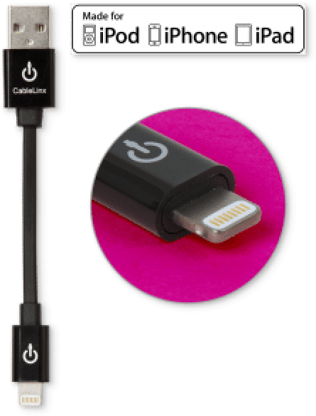 Cablelinx 4" Apple Certified Mfi Lightning To Usb-a - Rnd Accessories Apple Certified 30-pin Cable (600x600), Png Download