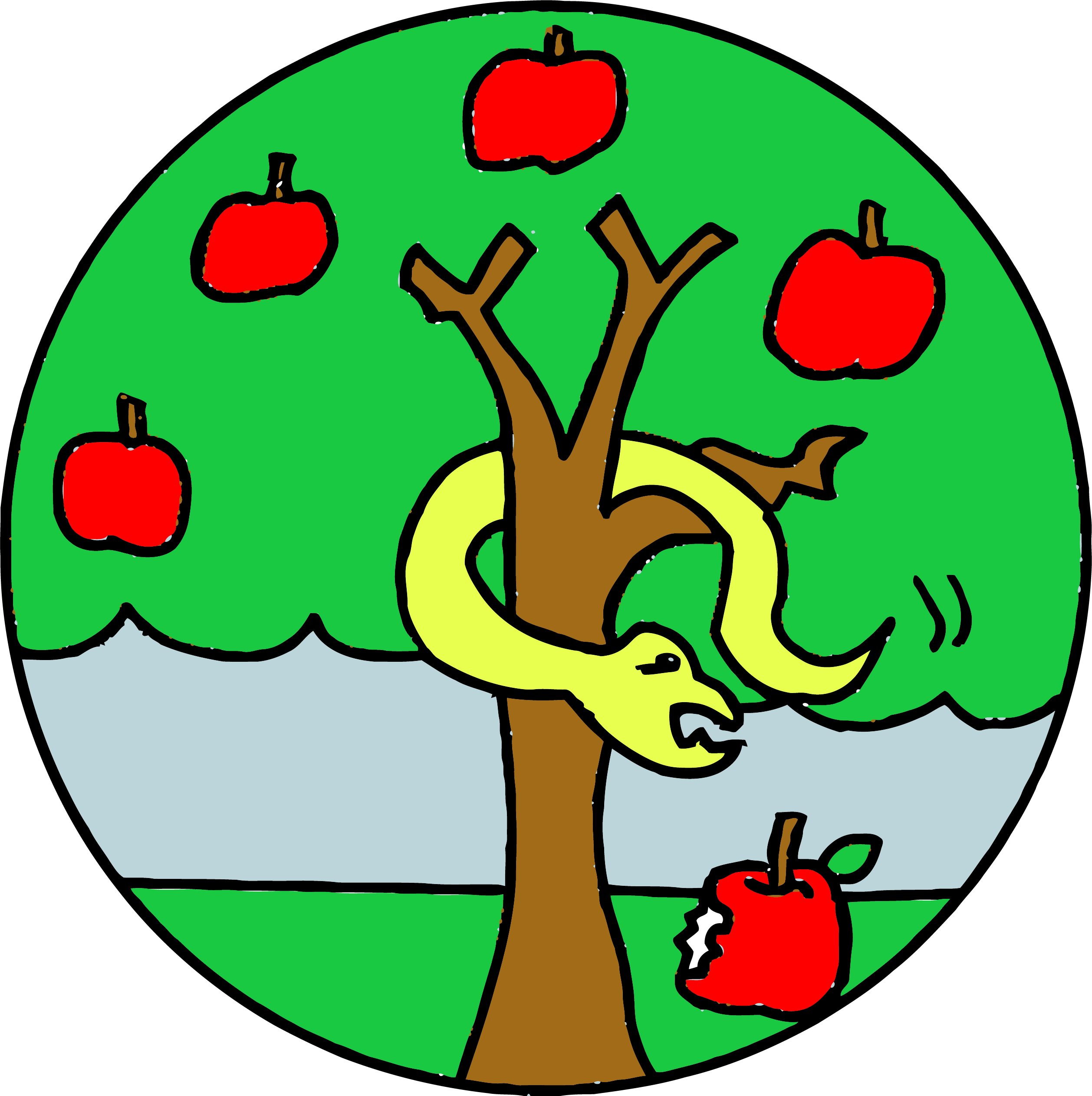 Apple Tree Png Clipartly Comclipartly Com - Clipart Apple Tree (2516x2524), Png Download