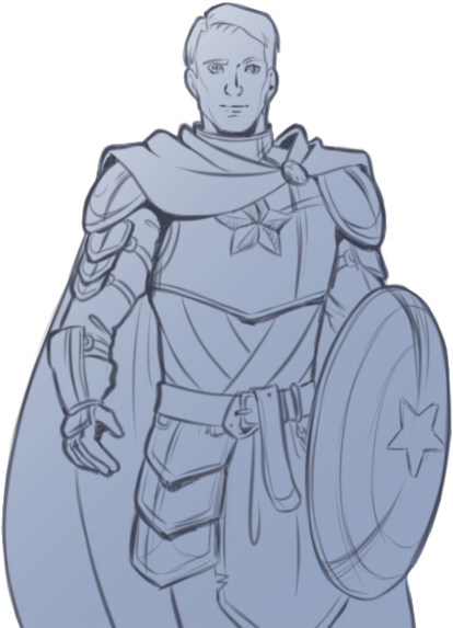 The Avengers, Medieval Fantasy Au Steve Rogers As The - Steve Rogers Medieval (500x632), Png Download