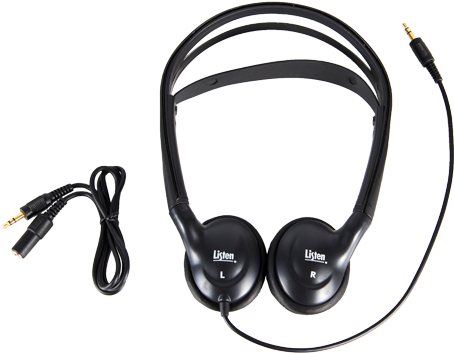 Universal Stereo Headphones - Listen La-402 Listen Technologies La-402 Universal (799x380), Png Download