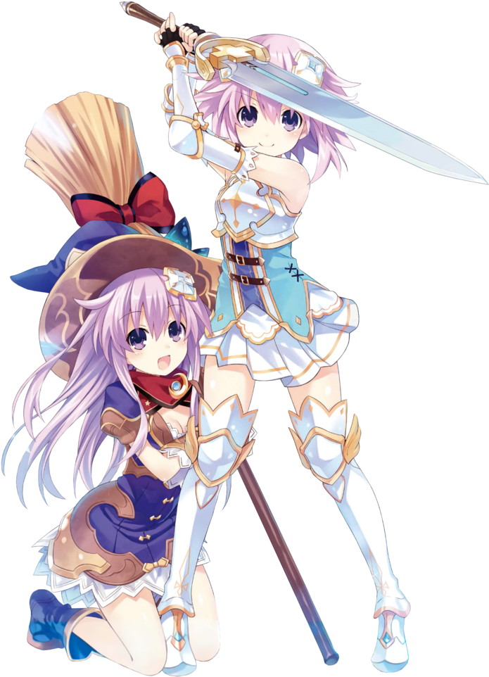 Neptune And Nepgear Render By Jessymoonn - Four Goddesses Online Cyber Dimension Neptune Official (760x1051), Png Download
