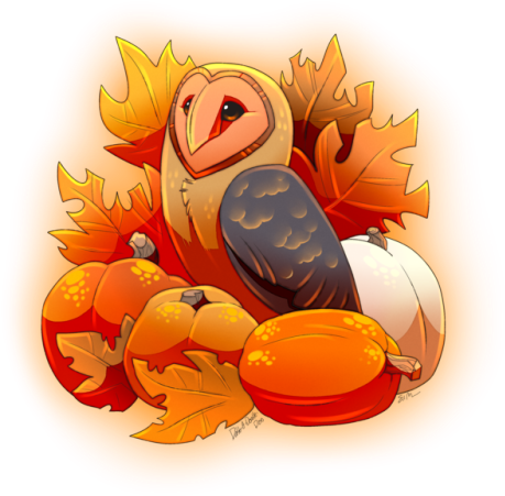 A Taste Of Autumn~ - Owl (500x500), Png Download