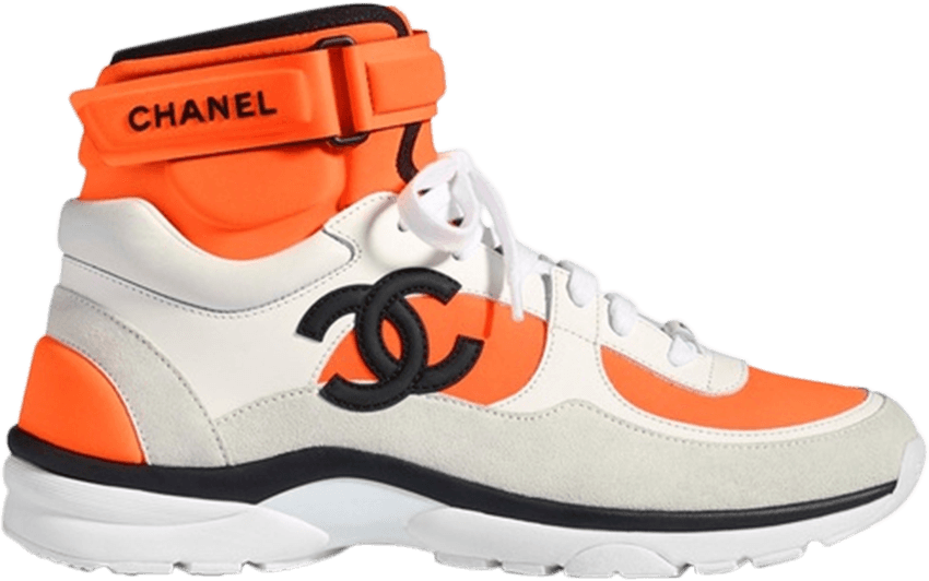 Chanel Wmns Logo High Top - Chanel Shoes Sneakers 2018 (850x532), Png Download