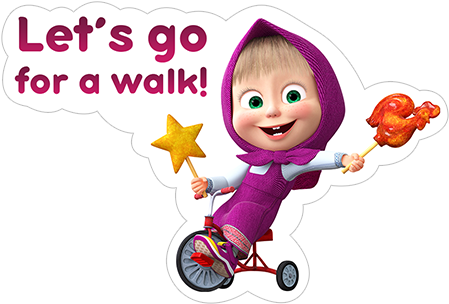 Viber Sticker «masha And The Bear» - Song (490x317), Png Download