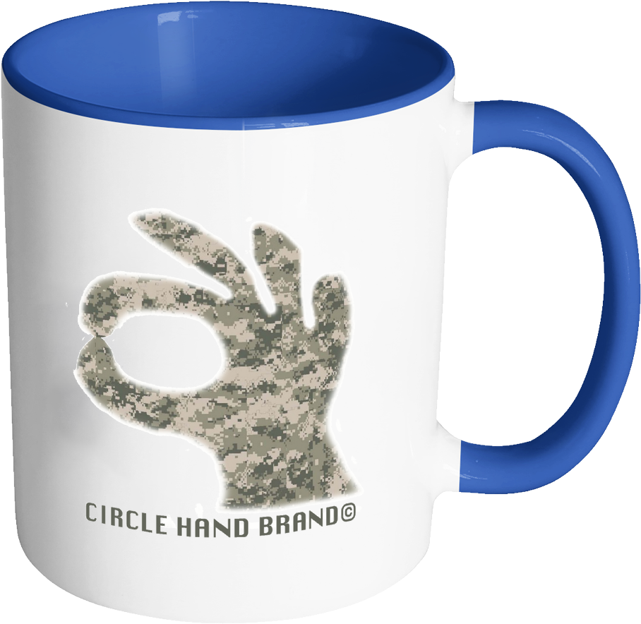 Circle Game Blue Accent Mug Camo Hand - Mundaze Digital Camo Case Cover For Samsung Galaxy (1024x1024), Png Download