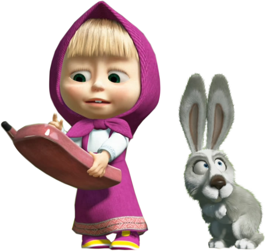 Masha And Bear - Imagenes De Masha Y El Oso Con Movimiento (899x843), Png Download