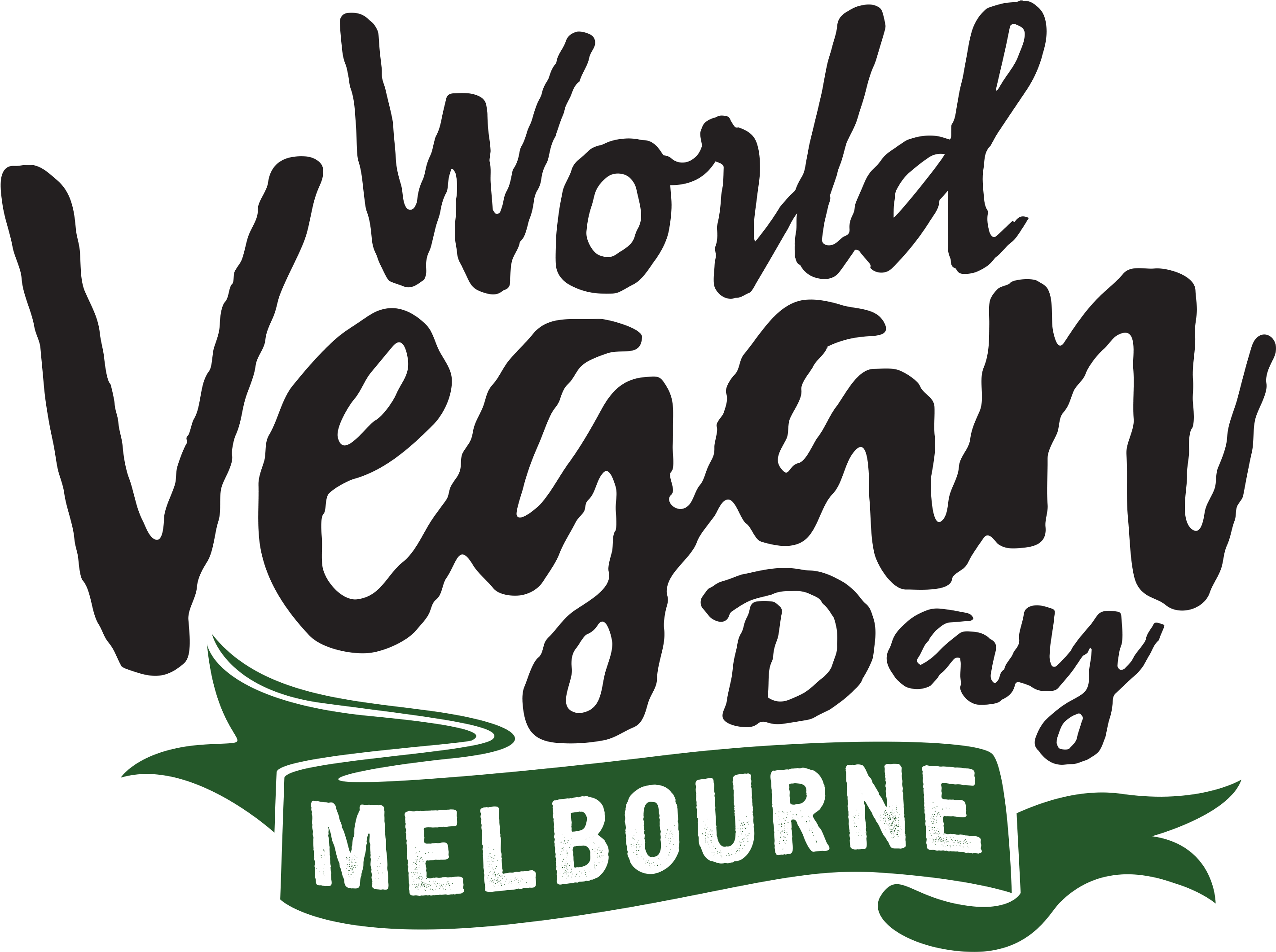 Festival Block Logo - World Vegan Day Melbourne (2870x2122), Png Download