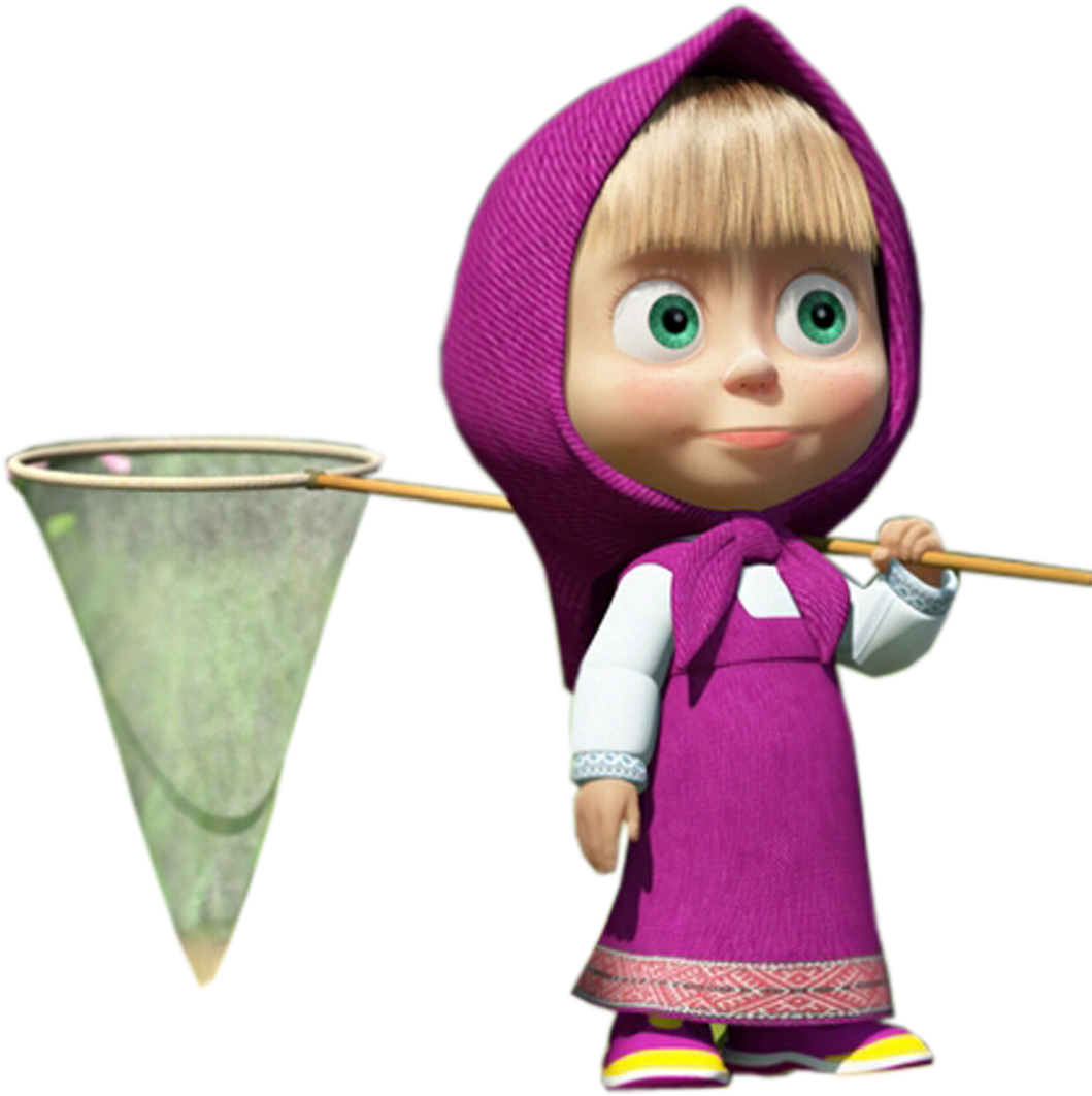 Masha In The Bear Png (1063x1075), Png Download