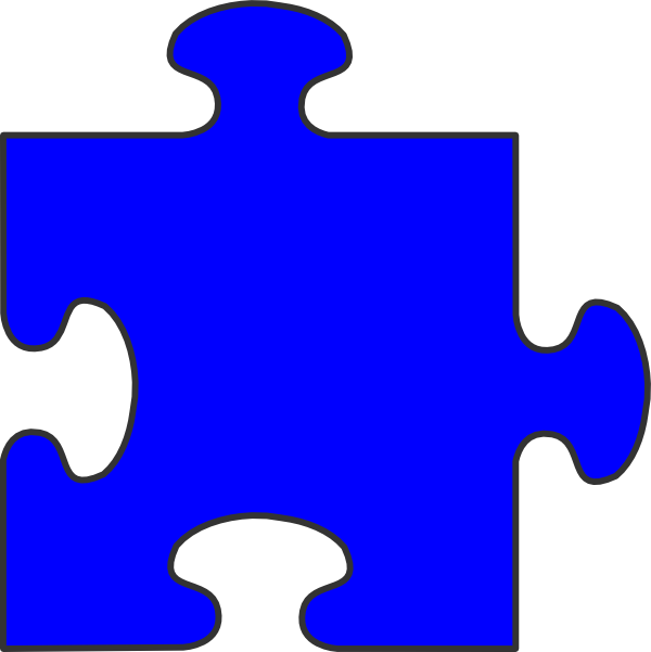 Dark Blue Border Png - Autism Puzzle Piece Blue (600x601), Png Download