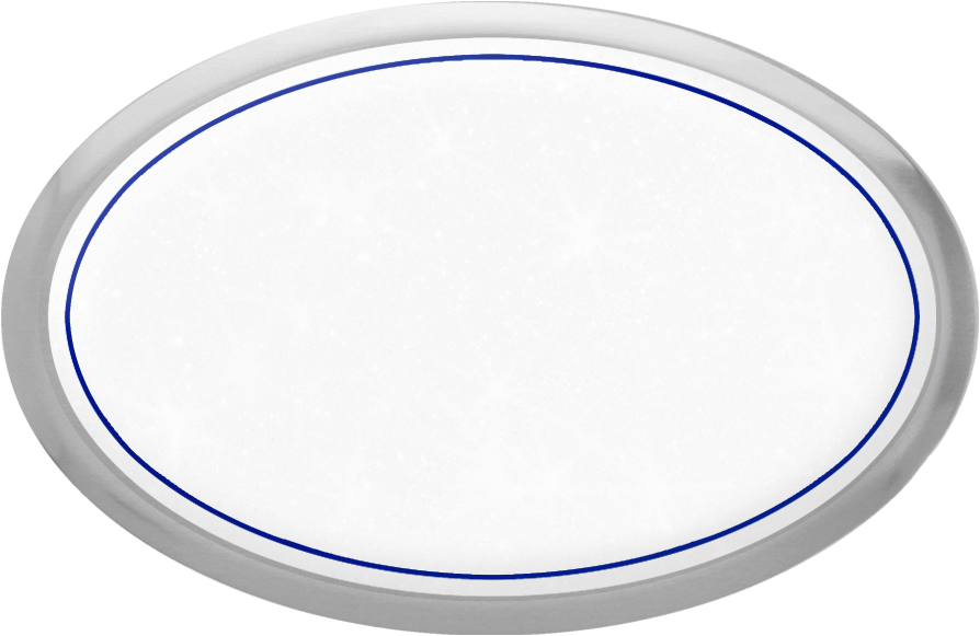 Brushed Silver Mylar Surface With Blue Border Logo - Circle (894x581), Png Download