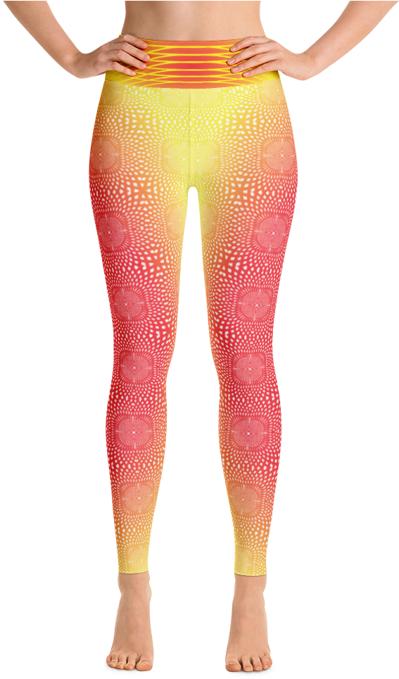 Pattern Burst Light Yoga Leggings - Yoga Pants (1000x1000), Png Download