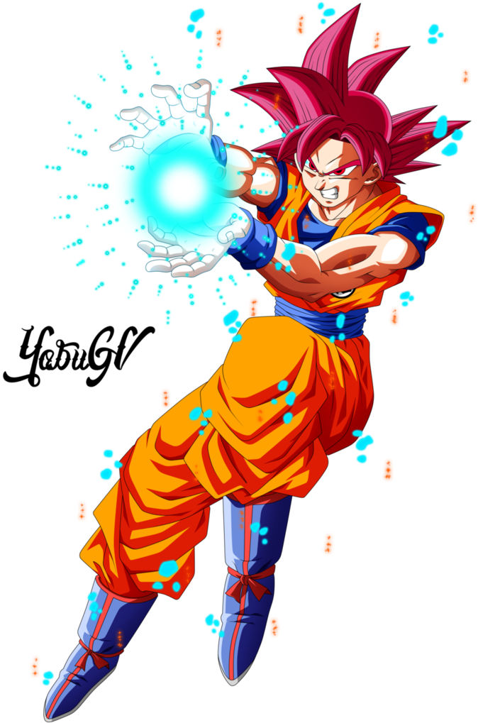 Goku Ssj Dios V - Goku Ssj God Png (774x1032), Png Download