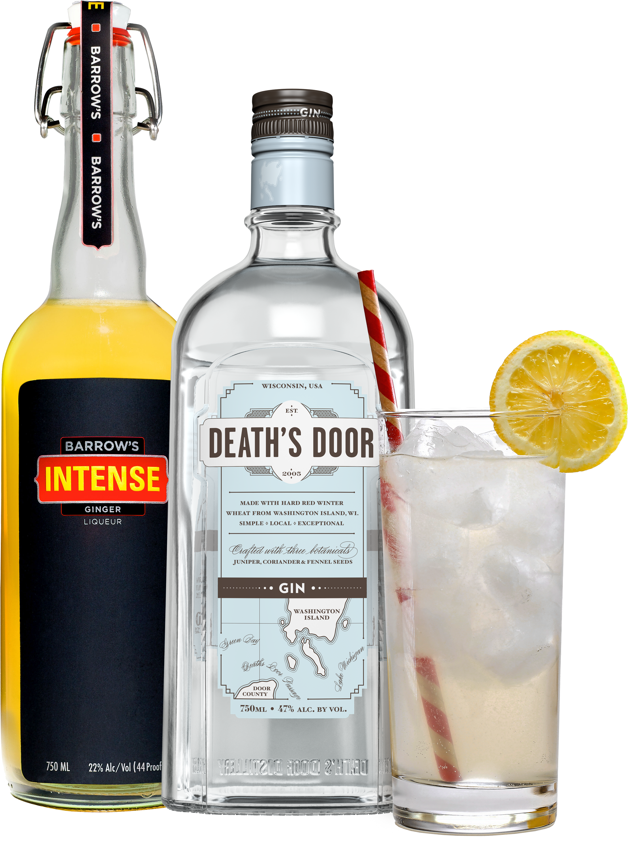Download Intense Gin Lemonade Death S Door Gin Png Image With No