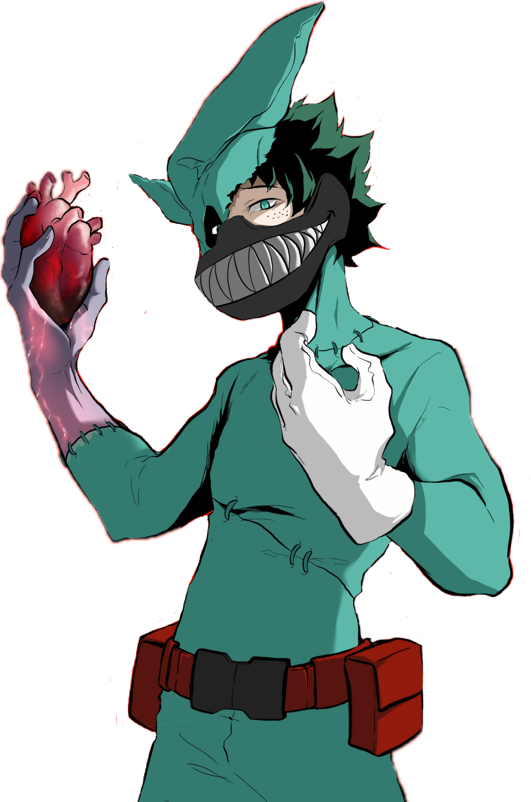 Vector Black And White Stock Villaindeku Izuku Midoriya - Villain Deku (1024x1545), Png Download