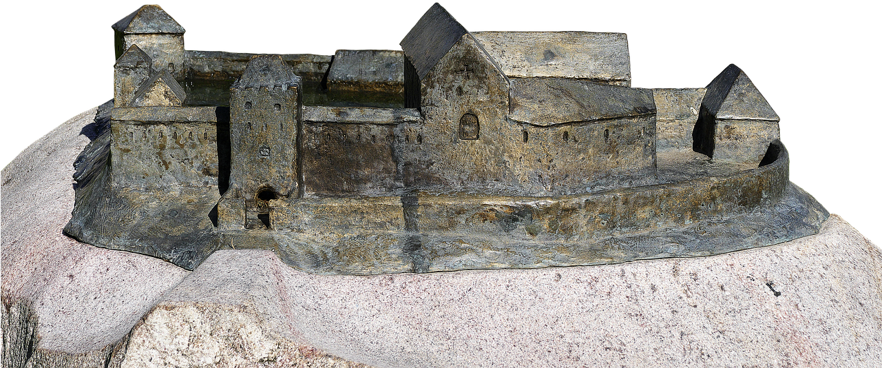 Castle, Model, Fortress, Castle, Bronze Model - Bronze (1280x599), Png Download
