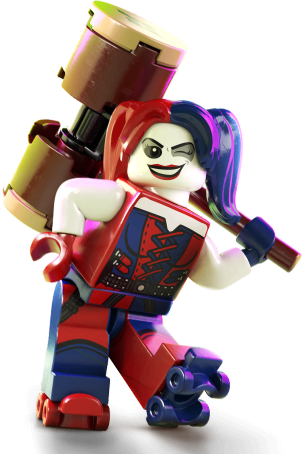 Harley With Hammer - Lego Dc Super Villains Harley Quinn (302x454), Png Download