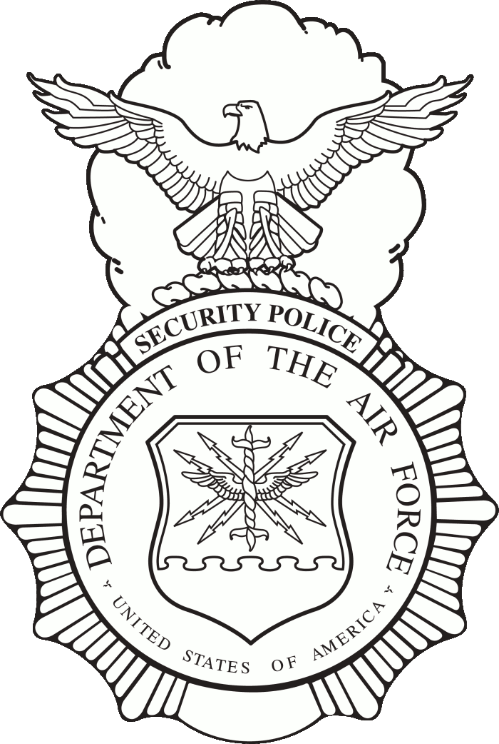 Usaf Security Forces Badge - Security Police Department Of The Air Force (700x1042), Png Download