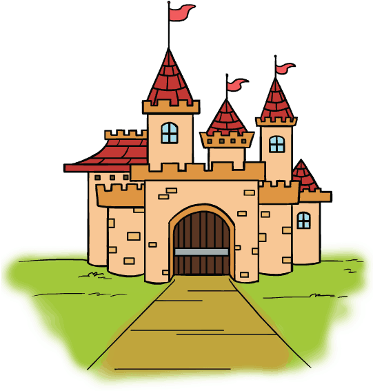 How To Draw Cartoon Castle - Cartoon Picture Of A Castle (678x600), Png Download
