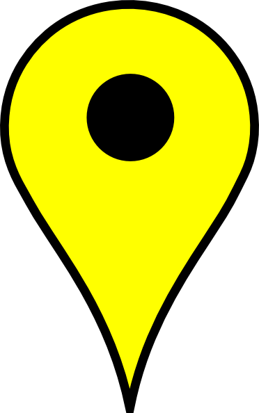 Vector Library Library Pins Clipart Map Pin - Google Map Pin Yellow (372x594), Png Download