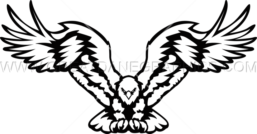 Eagle With Open Wings (825x431), Png Download