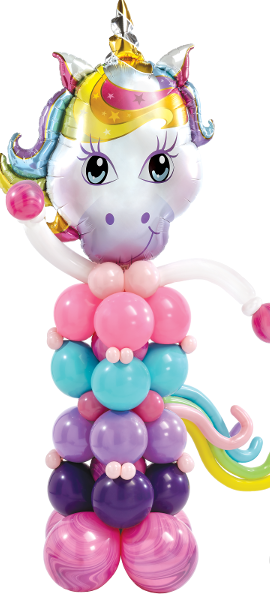 Cute Unicorn - 2017 Newest 100cm Jumbo Unicorn Face Shape Balloon (270x594), Png Download