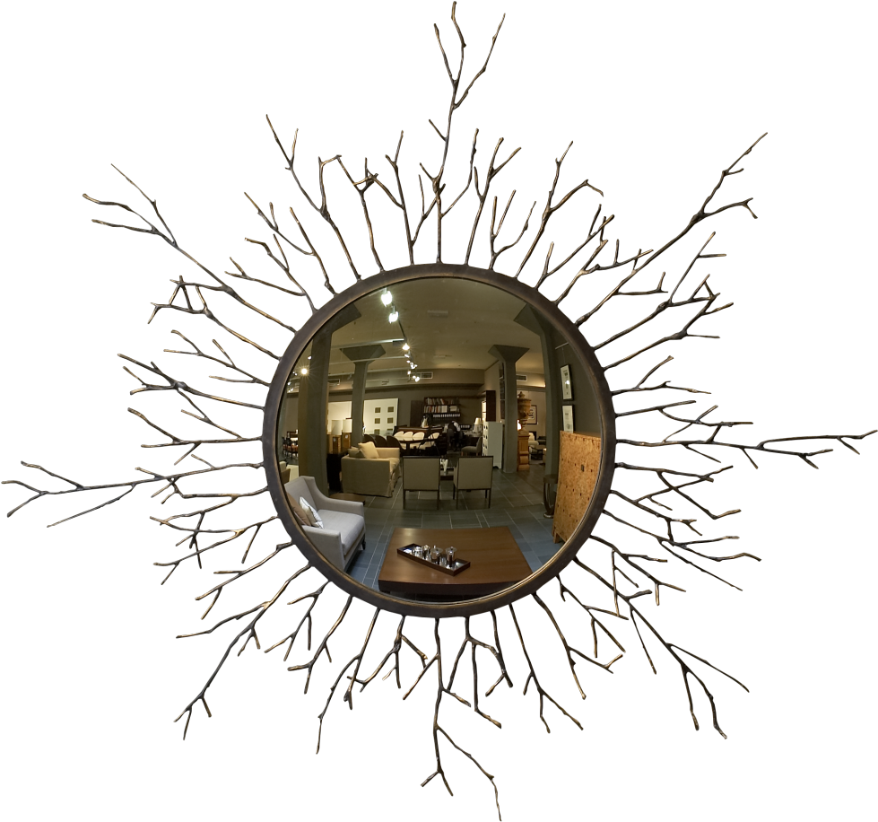 Home / Bedroom Furniture / Mirrors / Sculptural Twig - Zegar Ścienny Z Kryształkami (1024x1024), Png Download