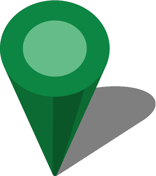 Green Map Pin Png - Dark Green Location Icon Png (530x600), Png Download