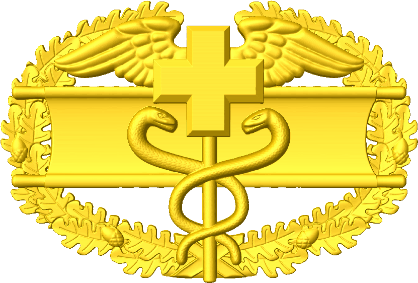 Combat Medic Badge Png - Combat Medical Badge (841x580), Png Download