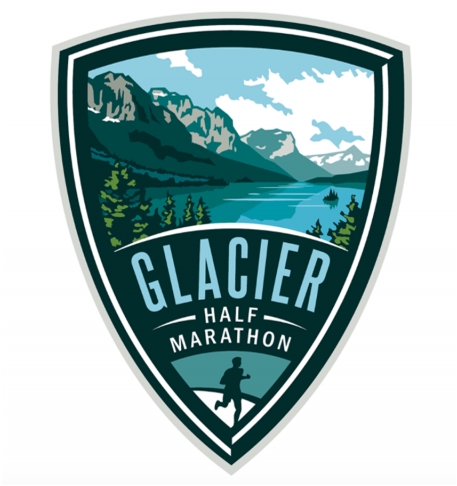 Glacier Half Marathon - Glacier National Park Logo (800x533), Png Download