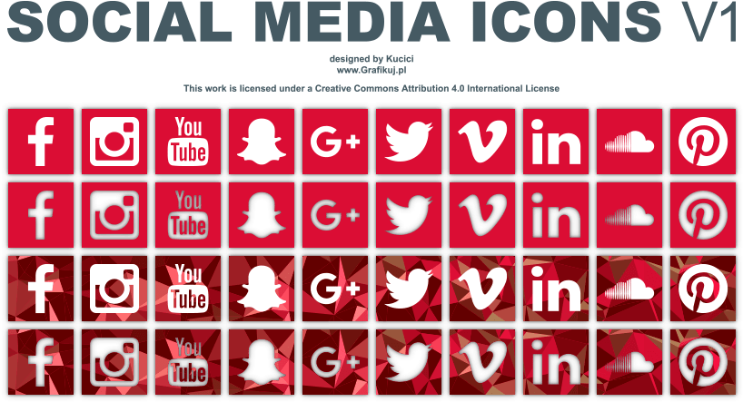 Social Media Vector Icons Set V1 - Logo (819x450), Png Download