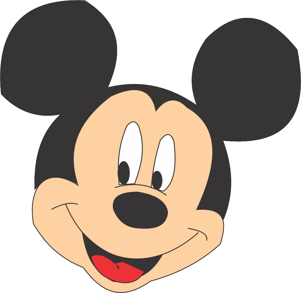Compartir Twittear Mickey Mouse Face Png - Mickey Mouse A Color (1023x997), Png Download
