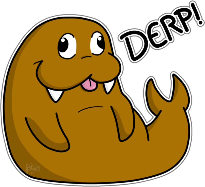 Walrus Derp By Cartcoon On Deviantart - Derp Cartoon (966x827), Png Download