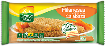 Milanesa De Soja Con Calabaza - Milanesas Granja Del Sol (350x440), Png Download