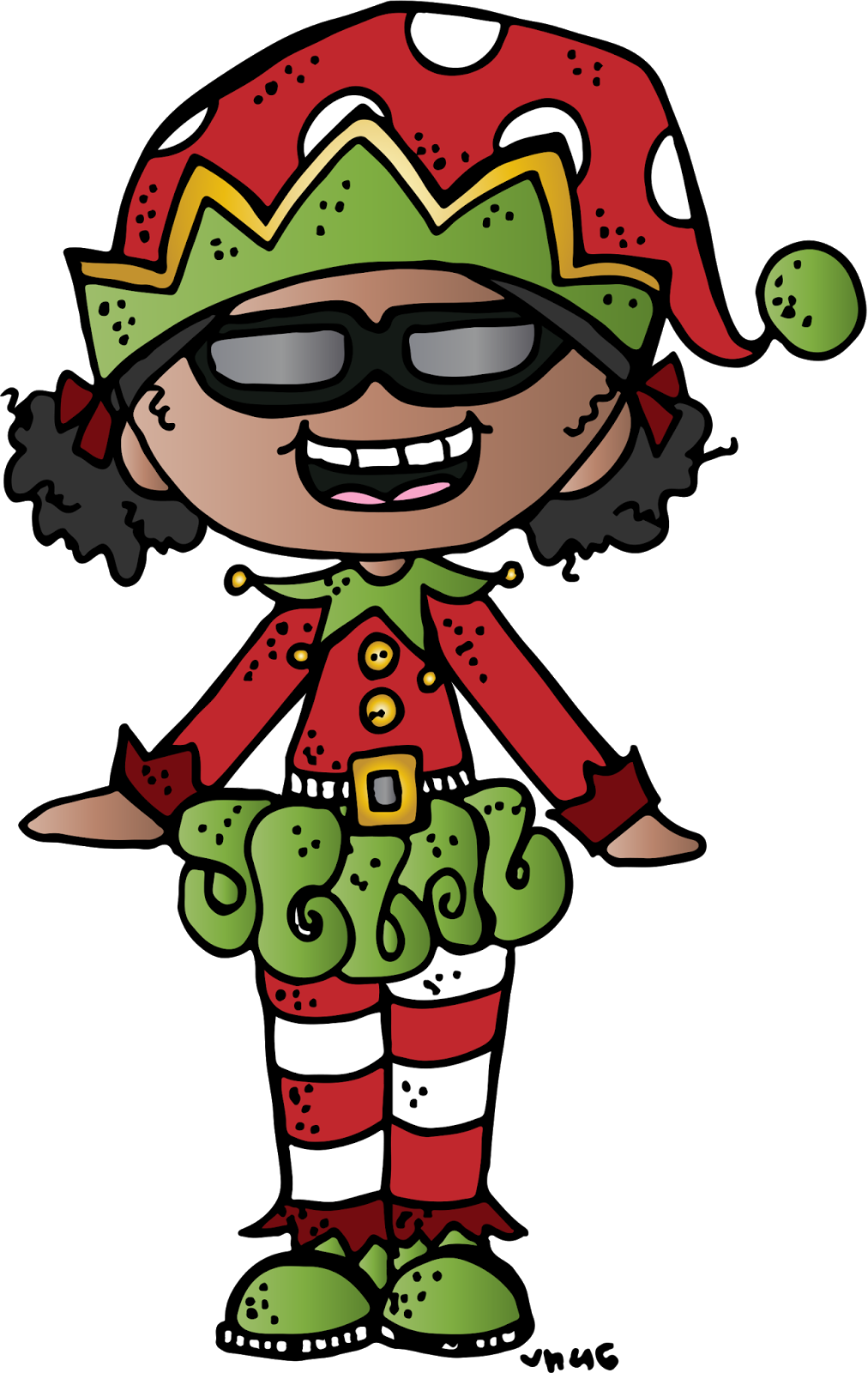 Elf Clipart Smile - Melonheadz Christmas (1012x1600), Png Download