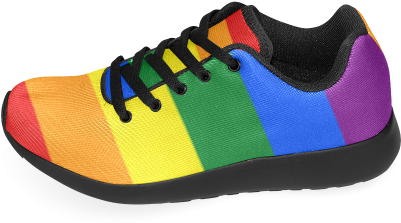 Gay Pride Rainbow Flag Stripes Women's Running Shoes - Sneakers (500x500), Png Download