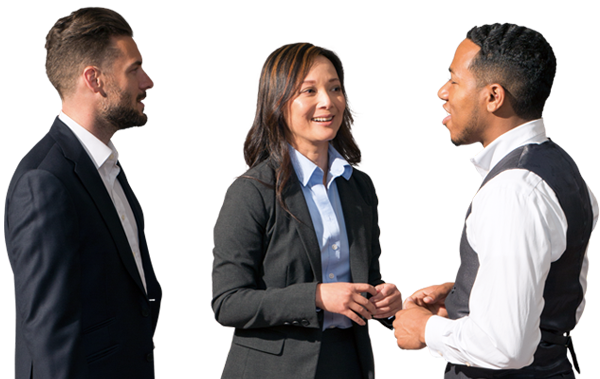 Versatile - Business Person Cutout Png (600x379), Png Download