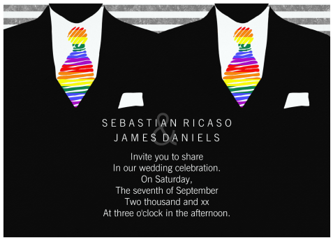 Rainbow Rainbow2 - Same Sex Wedding Invitation (520x520), Png Download