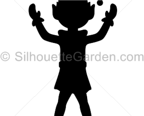 Elf Clipart Silhouette - Christmas Elf Silhouette (640x480), Png Download