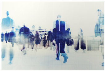 Business People Walking On A City Scape Poster • Pixers® - Evolution Of Workforce Management (400x400), Png Download