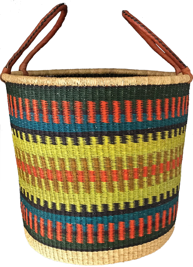 African Hand Woven Laundry Hamper / Basket In Australia - Hamper (740x1024), Png Download