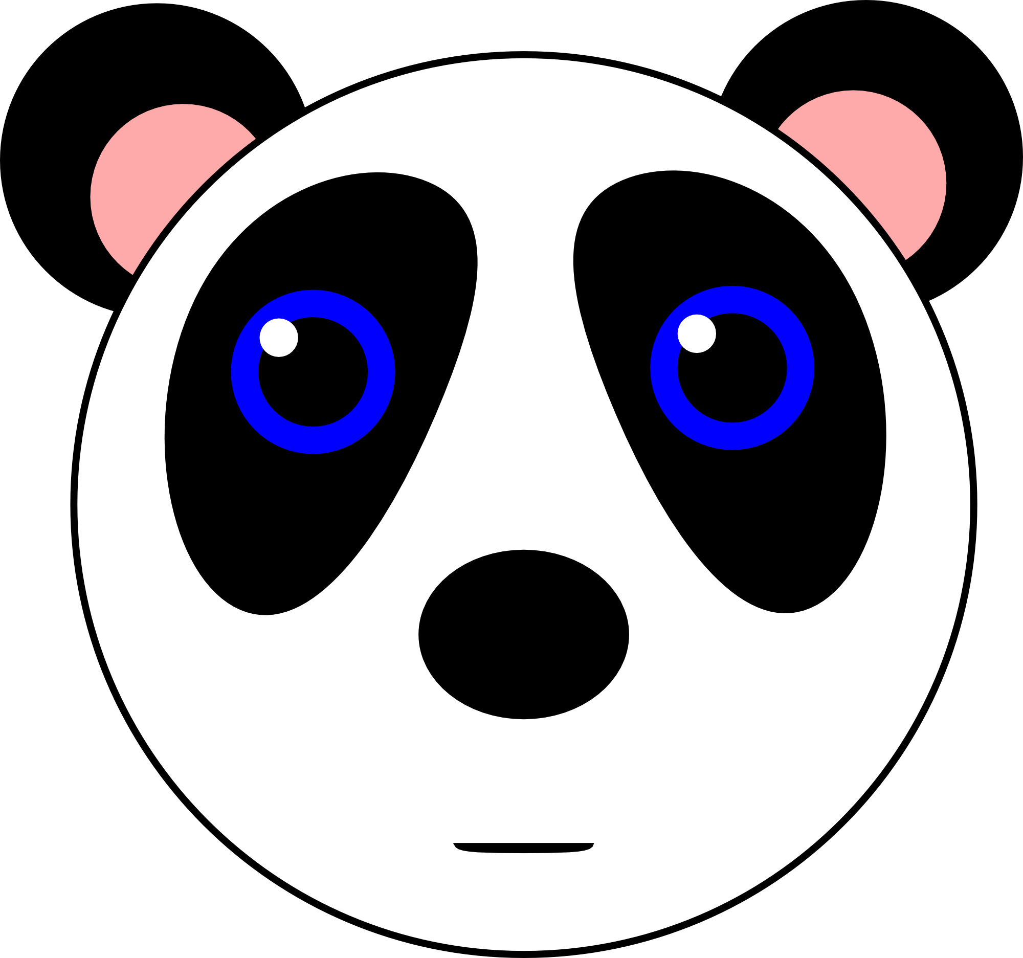 Panda Bear Animal Cute Black 359331 - Giant Panda (2000x1873), Png Download