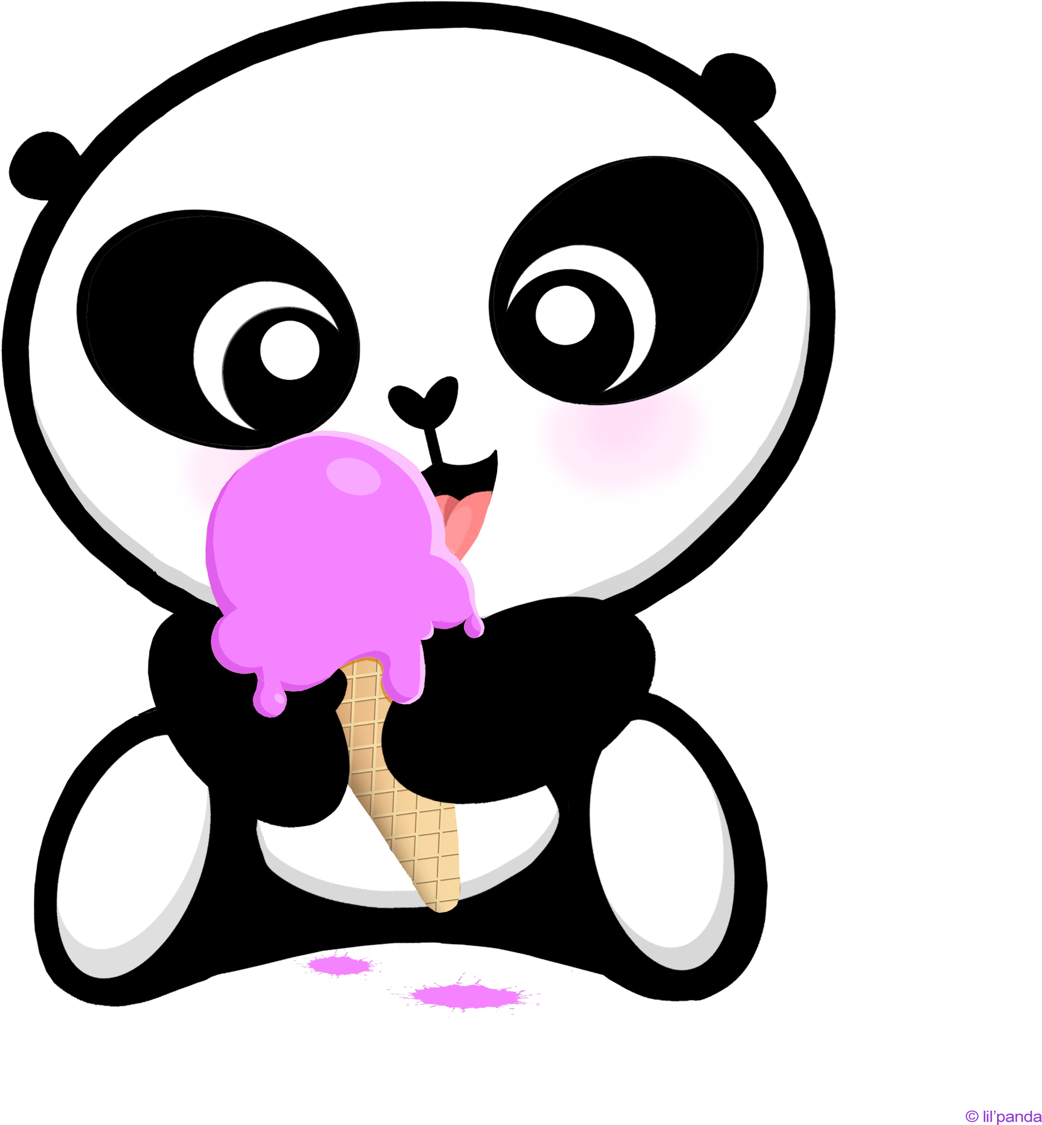 Lil'panda Ice Cream - Osos Panda Cream (2546x2571), Png Download
