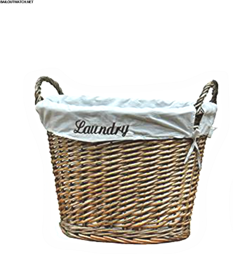 Birdrock Home Baby Clothes Hamper With Lid Best Laundry - Wicker Laundry Basket With White Liner (819x1024), Png Download
